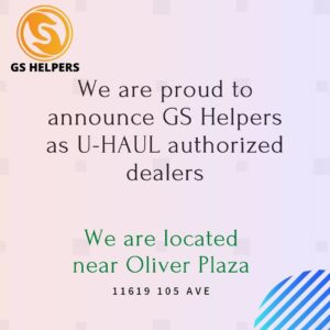 U Haul Dealer Edmonton - GS Helpers Inc.